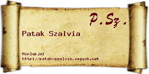 Patak Szalvia névjegykártya